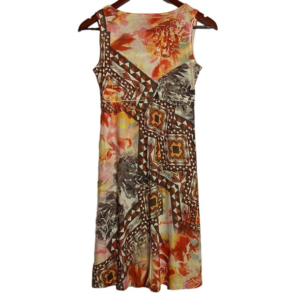 Style & Co Petite Sleeveless Abstract A Line Embroidered Collar Dress Petite PP - Picture 2 of 12